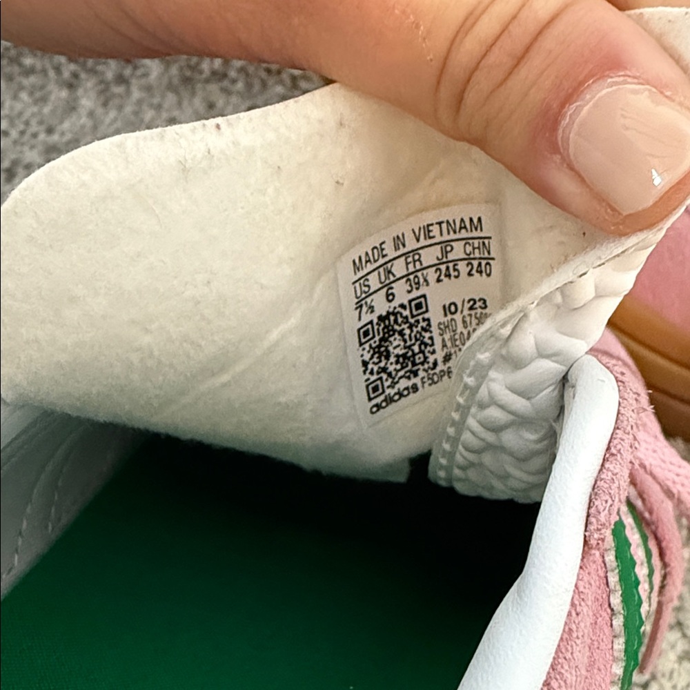 Pink/Green Adidas Gazelle Bold Sneaker - Picture 5 of 5